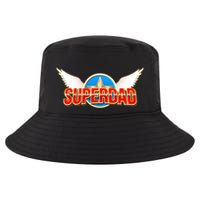 Super Dad Superhero Winged Badge Emblem Cool Comfort Performance Bucket Hat