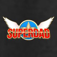 Super Dad Superhero Winged Badge Emblem 7 Panel Mesh Trucker Snapback Hat