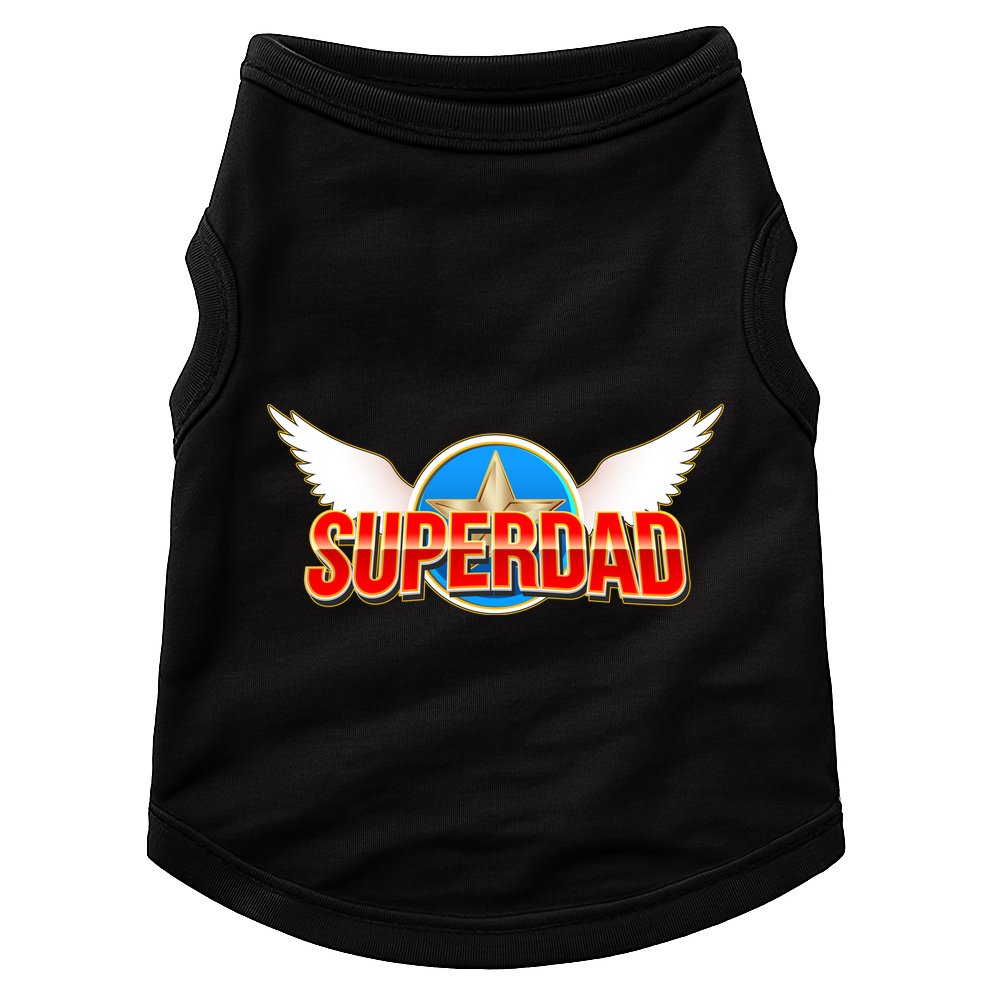 Super Dad Superhero Winged Badge Emblem Doggie Tank