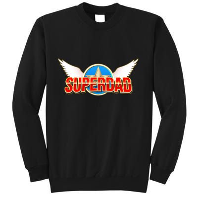 Super Dad Superhero Winged Badge Emblem Sweatshirt