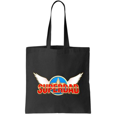 Super Dad Superhero Winged Badge Emblem Bag