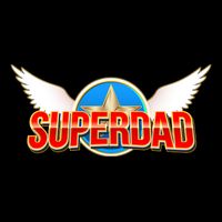 Super Dad Superhero Winged Badge Emblem Visor