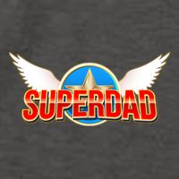Super Dad Superhero Winged Badge Emblem Vector Backpack