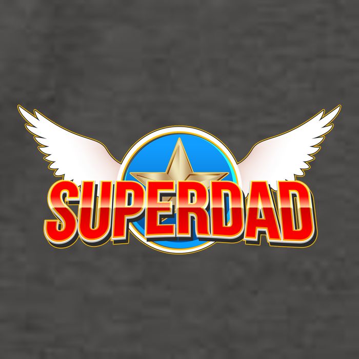 Super Dad Superhero Winged Badge Emblem Vector Backpack