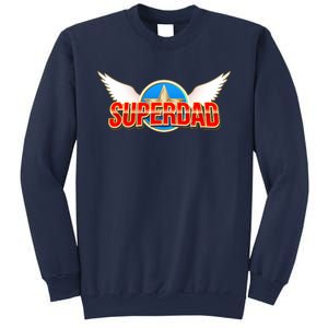 Super Dad Superhero Winged Badge Emblem Sweatshirt