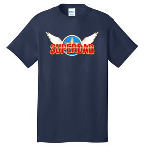 Super Dad Superhero Winged Badge Emblem Tall T-Shirt