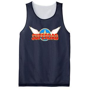 Super Dad Superhero Winged Badge Emblem Mesh Reversible Basketball Jersey Tank