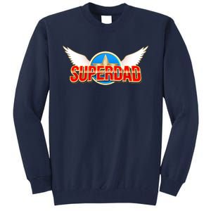 Super Dad Superhero Winged Badge Emblem Tall Sweatshirt