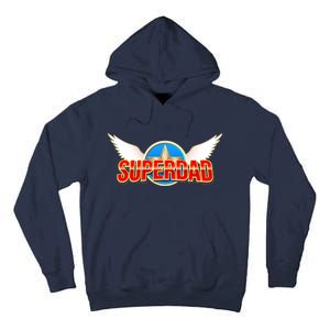 Super Dad Superhero Winged Badge Emblem Tall Hoodie