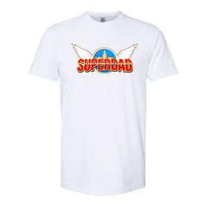 Super Dad Superhero Winged Badge Emblem Softstyle CVC T-Shirt