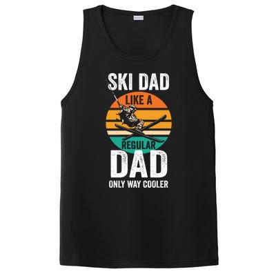 Skier Daddy Ski Dad Like A Regular Dad Only Way Cooler Funny Gift PosiCharge Competitor Tank