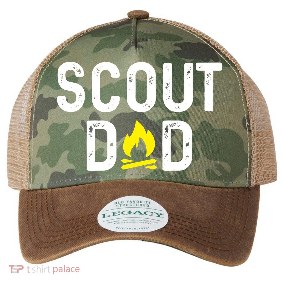 Scouting Dad Scout Dad Father Scout Legacy Tie Dye Trucker Hat