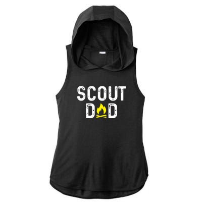 Scouting Dad Scout Dad Father Scout Ladies PosiCharge Tri-Blend Wicking Draft Hoodie Tank