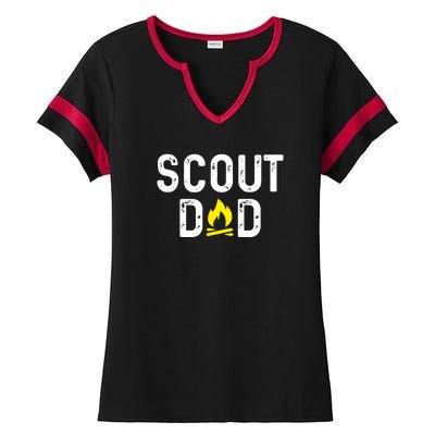 Scouting Dad Scout Dad Father Scout Ladies Halftime Notch Neck Tee