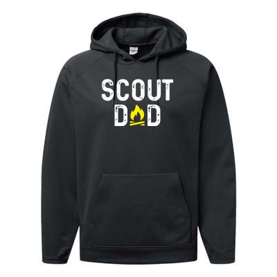 Scouting Dad Scout Dad Father Scout Performance Fleece Hoodie