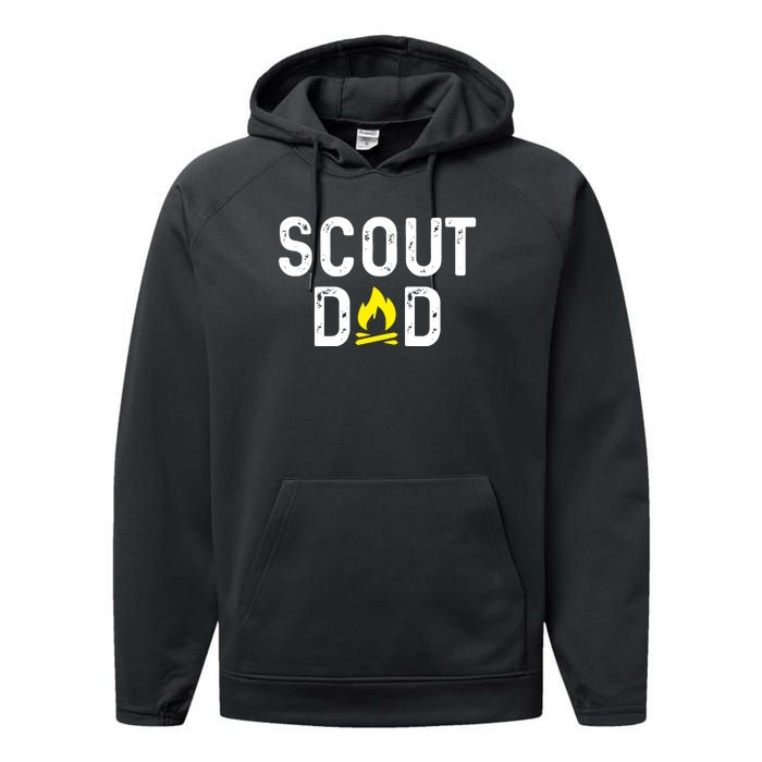 Scouting Dad Scout Dad Father Scout Performance Fleece Hoodie