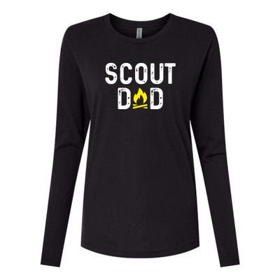 Scouting Dad Scout Dad Father Scout Womens Cotton Relaxed Long Sleeve T-Shirt