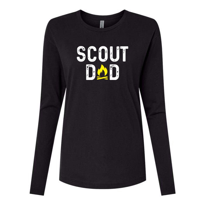 Scouting Dad Scout Dad Father Scout Womens Cotton Relaxed Long Sleeve T-Shirt