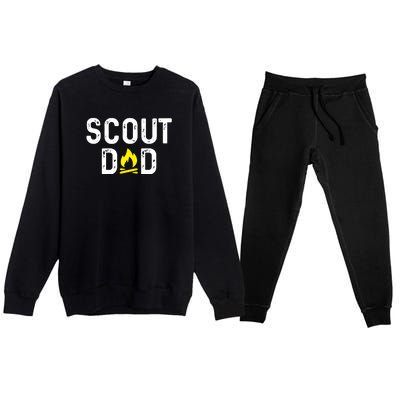 Scouting Dad Scout Dad Father Scout Premium Crewneck Sweatsuit Set