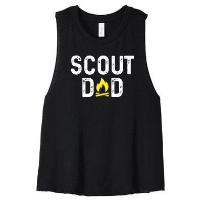 Scouting Dad Scout Dad Father Scout Women's Racerback Cropped Tank