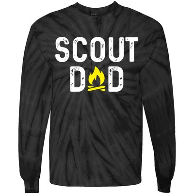 Scouting Dad Scout Dad Father Scout Tie-Dye Long Sleeve Shirt