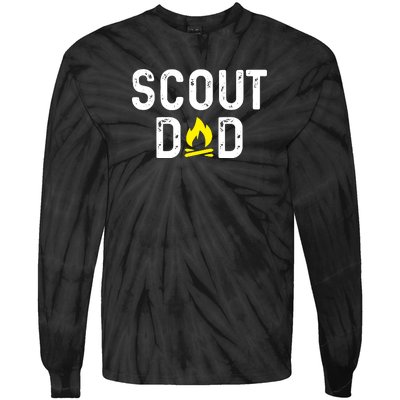 Scouting Dad Scout Dad Father Scout Tie-Dye Long Sleeve Shirt