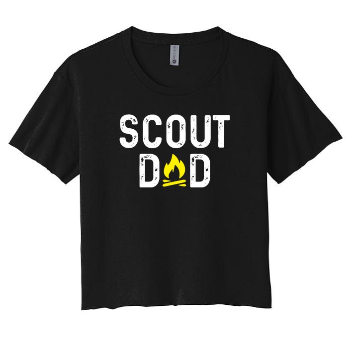 Scouting Dad Scout Dad Father Scout Women's Crop Top Tee