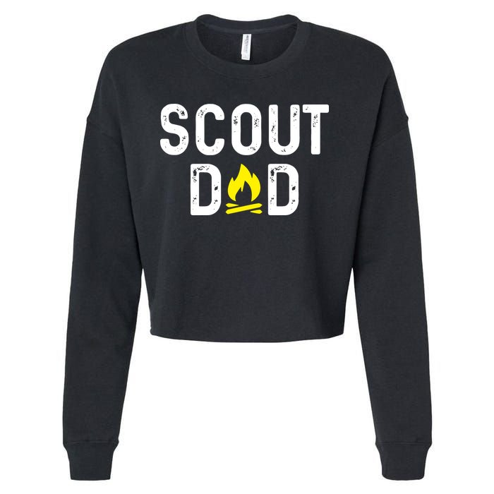 Scouting Dad Scout Dad Father Scout Cropped Pullover Crew