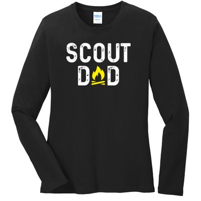 Scouting Dad Scout Dad Father Scout Ladies Long Sleeve Shirt