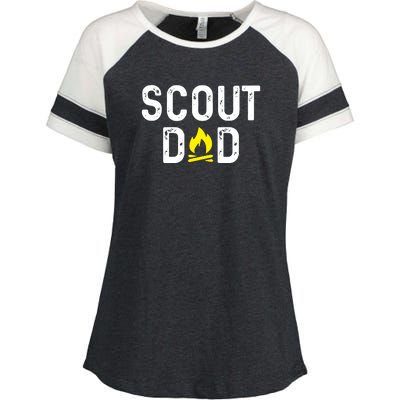 Scouting Dad Scout Dad Father Scout Enza Ladies Jersey Colorblock Tee