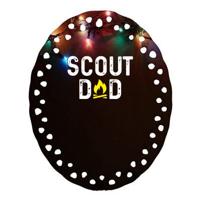 Scouting Dad Scout Dad Father Scout Ceramic Oval Ornament