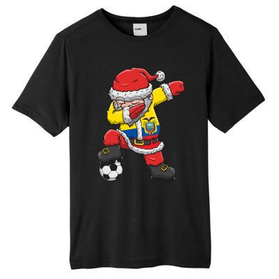 Soccer Dabbing Santa Christmas Ecuador Football Soccer P Funny Gift Tall Fusion ChromaSoft Performance T-Shirt