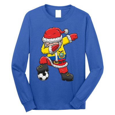 Soccer Dabbing Santa Christmas Ecuador Football Soccer P Funny Gift Long Sleeve Shirt