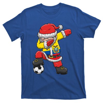 Soccer Dabbing Santa Christmas Ecuador Football Soccer P Funny Gift T-Shirt