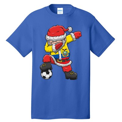 Soccer Dabbing Santa Christmas Ecuador Football Soccer P Funny Gift Tall T-Shirt