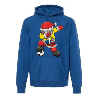 Soccer Dabbing Santa Christmas Ecuador Football Soccer P Funny Gift Premium Hoodie