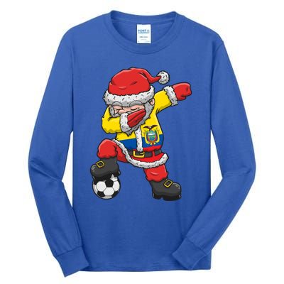 Soccer Dabbing Santa Christmas Ecuador Football Soccer P Funny Gift Tall Long Sleeve T-Shirt