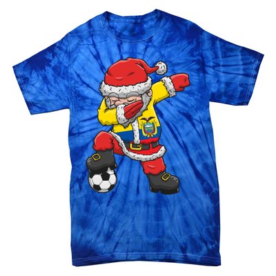 Soccer Dabbing Santa Christmas Ecuador Football Soccer P Funny Gift Tie-Dye T-Shirt