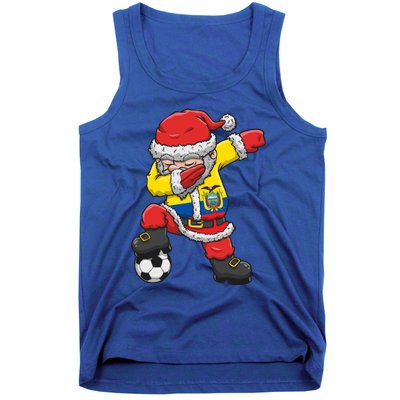 Soccer Dabbing Santa Christmas Ecuador Football Soccer P Funny Gift Tank Top