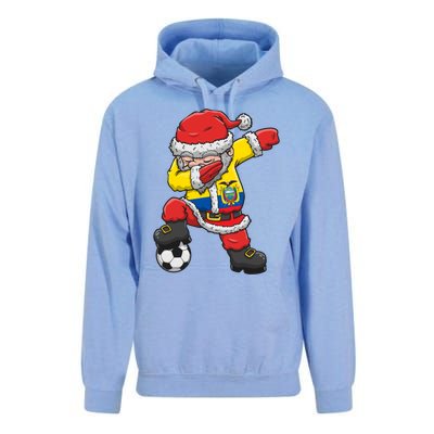 Soccer Dabbing Santa Christmas Ecuador Football Soccer P Funny Gift Unisex Surf Hoodie