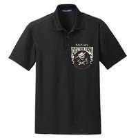 Social Distortion Skelly Circle Dry Zone Grid Polo