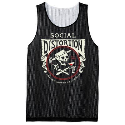 Social Distortion Skelly Circle Mesh Reversible Basketball Jersey Tank