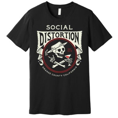 Social Distortion Skelly Circle Premium T-Shirt