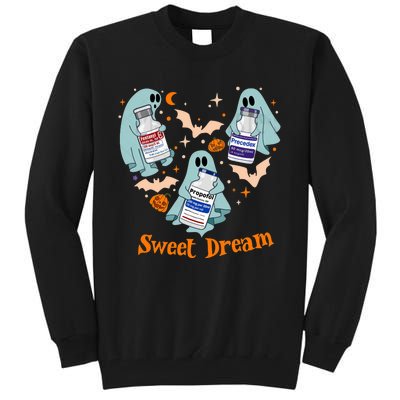 Sweet Dream Spooky Nurse Halloween Cute Ghost Tall Sweatshirt