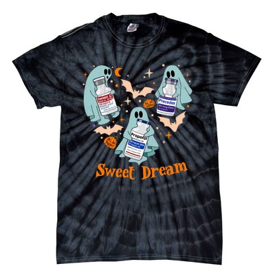 Sweet Dream Spooky Nurse Halloween Cute Ghost Tie-Dye T-Shirt