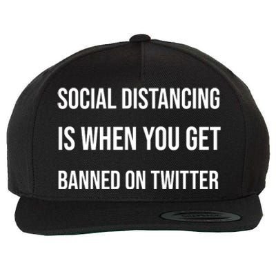 Social Distancing Wool Snapback Cap