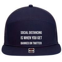 Social Distancing 7 Panel Mesh Trucker Snapback Hat