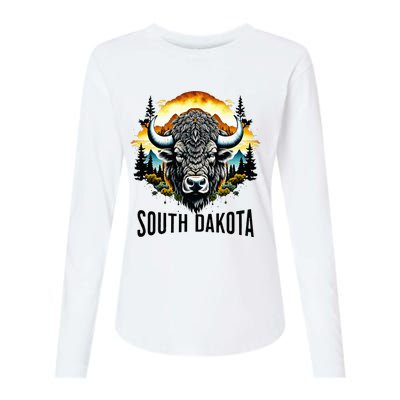 South Dakota Womens Cotton Relaxed Long Sleeve T-Shirt