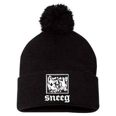 Sneeg Disobedient Pom Pom 12in Knit Beanie