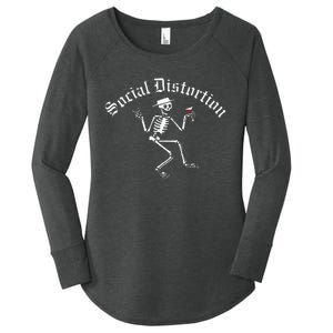 Social Distortion Skelly Women's Perfect Tri Tunic Long Sleeve Shirt